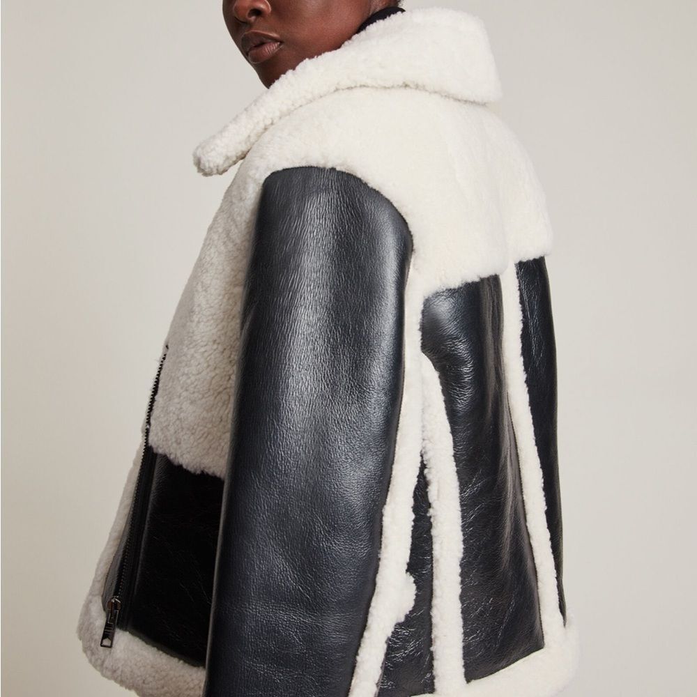 Allsaints shearling jacket - Picture 8 of 10